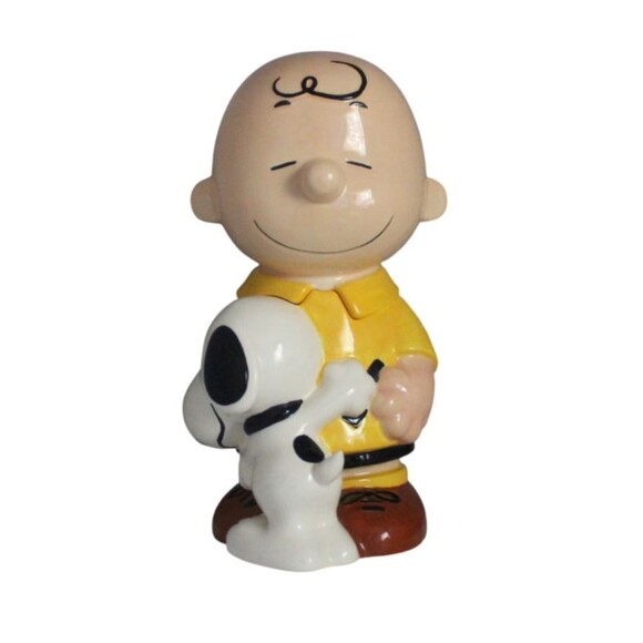 Peanuts Snoopy Hugging Charlie Brown Cookie Jar, Westland 2010, - Picture 1 of 5